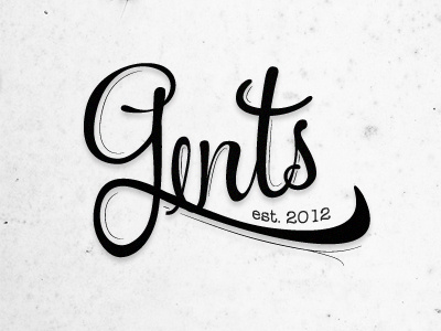 Gents Custom Script custom friendly gents gents old fashion script typography vintage