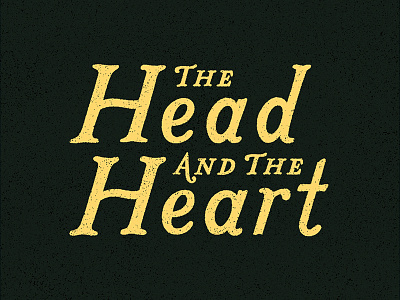 The Head And The Heart Lettering band grunge hand lettering head and the heart lettering logo name poster typography