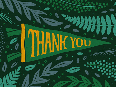 Thank You Greeting Card card ferns foliage greeting card leaf leafs nicholas moegly oxford pennant plants thank you