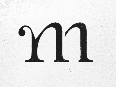 My New Logo branding grunge identity letters logo m n nicholas moegly nm