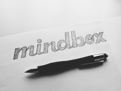 Mindbox Logo (V2) cursive handlettering lettering logo mindbox pencil script sketch