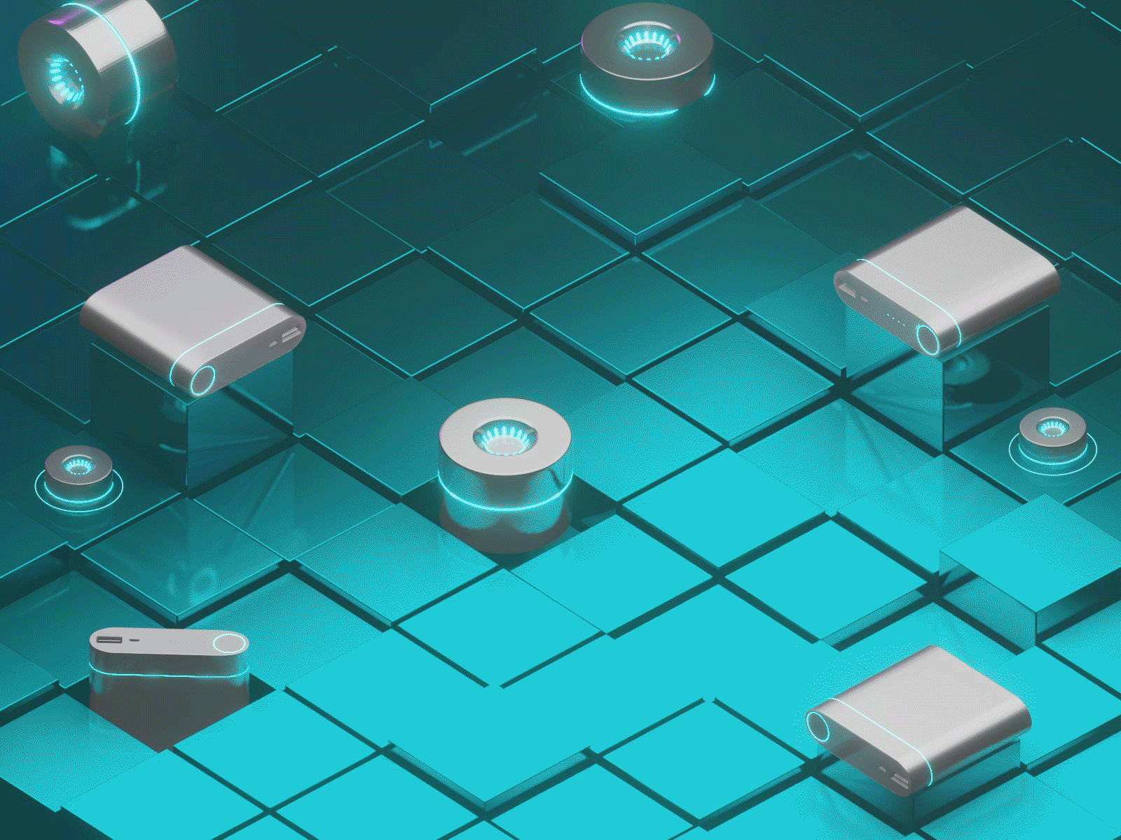 Got some isometric power? cyberpunk design glossy isometric isometric art isometric design isometry motion neon neon colors