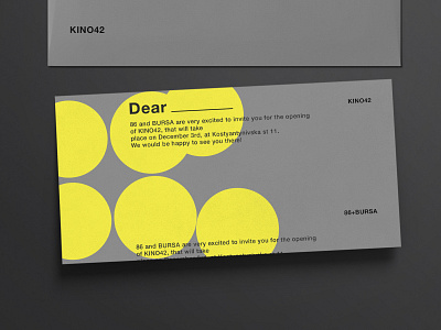 Cinema invitation envelope branding cinema design invitation typography