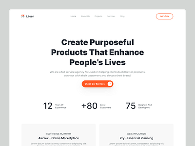 Lileen - UX Design Agency Landing Page