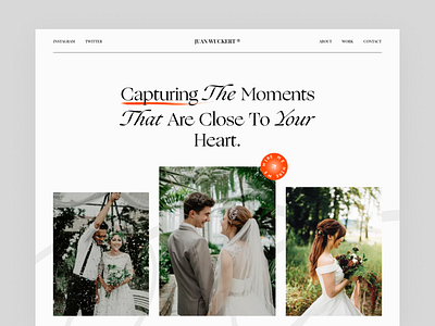 Wedding Photography Website clean ui design homepage landing page minimal photographer photography portfolio ui ui design website wedding wedding photography