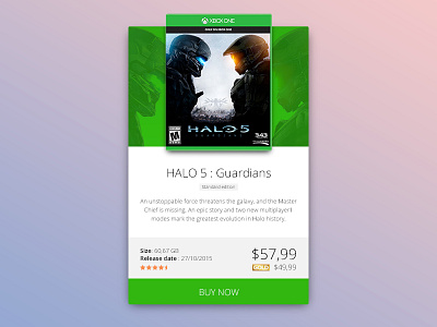 Xbox One Halo Game Card