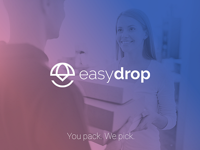 Delivery Service Branding brand delivery drop graphic design logo smile supply supply drop symbol
