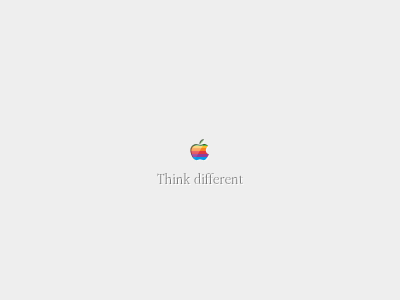 Think different apple color different gloss icon logo mac moto old shine think