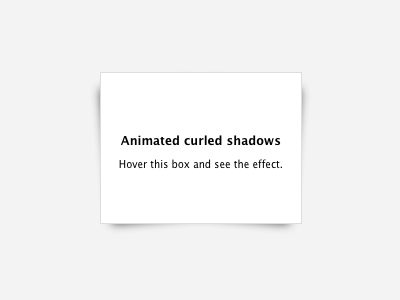 Curled Shadows [CSS] css curled jsfiddle shadow