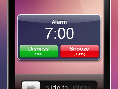 Wake Up or Pay alarm app idea ios snooze