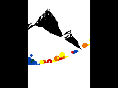 Ascension n°5 climbing exploration mountains snow stickers traditional art travel