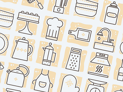 🍳Cool kitchen gear icon set🍳