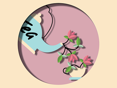 Flower Tea artwork branding design dribbble illustration vector