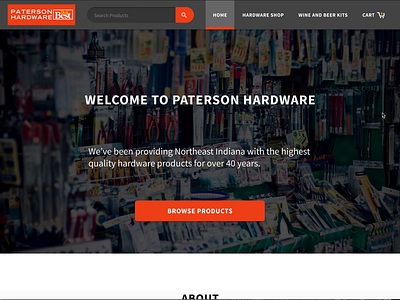 Paterson Hardware Mockups branding design figma icon minimal ui web