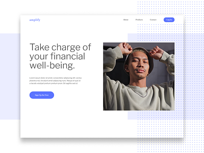 Amplify - A FinTech Company branding design design agency figma flat minimal ui ux web design websites