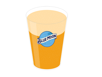 Drink Blue Moon design figma flat icon illustration minimal ui