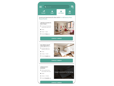 Wohnung Jaeger (Apartment Hunter) app design figma minimal ui