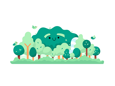 Forest forest green illustration illustrator nature tree trees