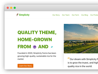 Simplicity Itself - Gatsby/TailwindCSS Theme branding design gatsby logo tailwindcss ui web