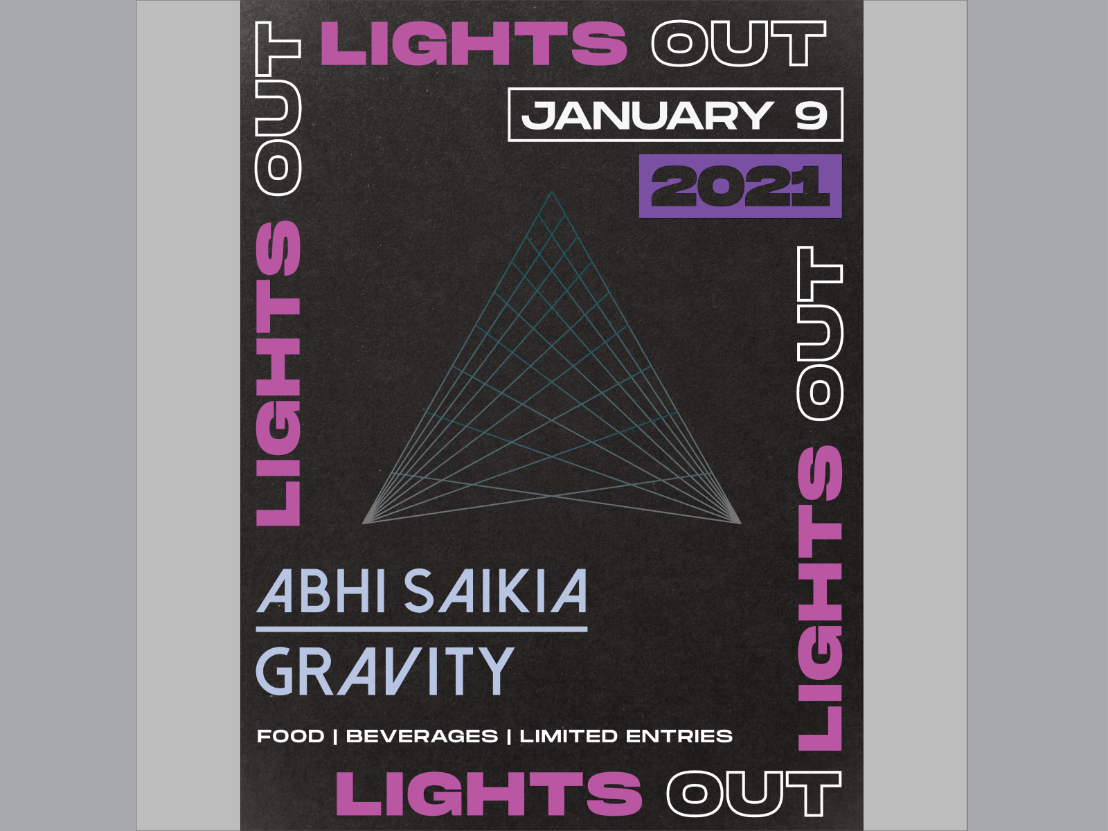 LIGHTS OUT Event poster by Jishnu Dutta on Dribbble