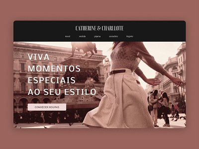 Website interface - CATHERINE & CHARLLOTE clothes design desktop fashion interface ui