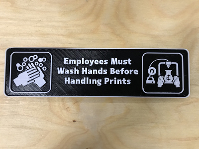 Bathroom sign created for Tangible Creative