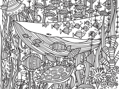 Underwater Life Coloring Page