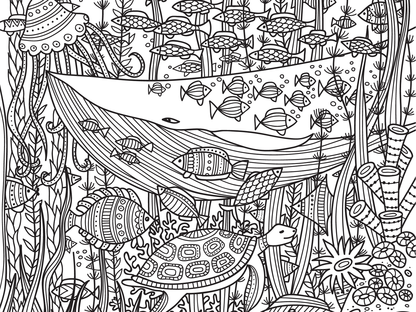 Underwater Life Coloring Page by Yuliia Bahniuk on Dribbble