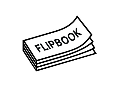 Flipbook Identity book bw flipbook identity logo mark typography word