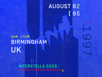 DaftPunk V2 blue daftpunk design font interstella5555 poster print symbols typography
