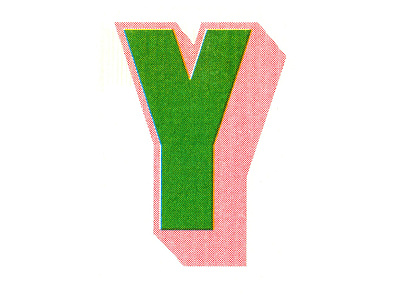 Y ink poster print riso risograph