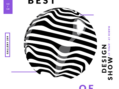 Best of Design Show 13/14 black design flat morph poster purple ribbon show white
