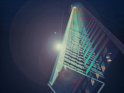 By night and from a low angle - vector illustration building city illustration light low angle night skyscraper vector