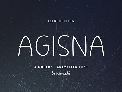 AGISNA - Modern Handwritten Typeface design font graphic design typeface typography vector