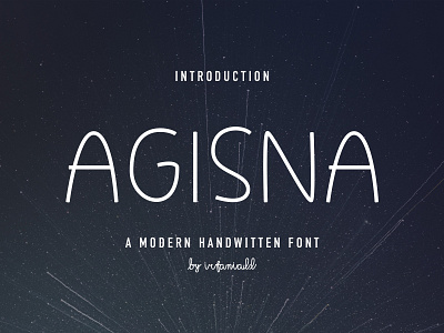 AGISNA - Modern Handwritten Typeface