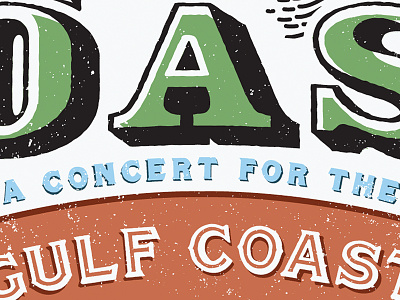 COAST Concert Poster poster texture type treatment