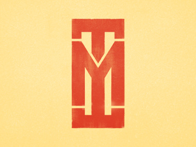 TMT logo brand drill logo oil print red stamp