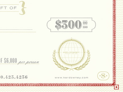 Gift Certificate grunge money retro vevey vintage