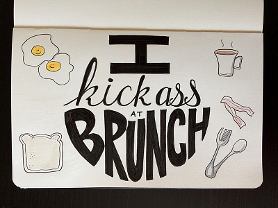 Brunch breakfast brunch calligraphy food hand lettering lettering micron moleskine