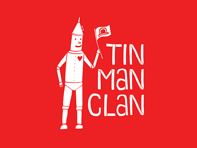 Tin Man Clan character doodle hand lettering heart illustration lettering shirt tinman tshirt