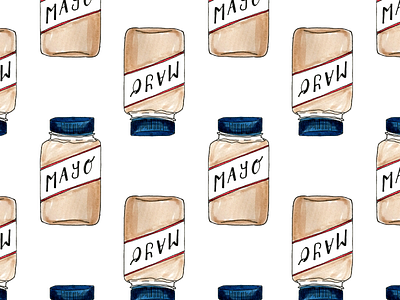 Mayonnaise food pattern pattern design repeat surface design surface pattern design