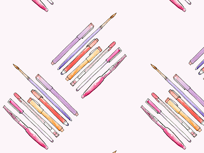 Pens again pattern repeat repeating pattern surface pattern design watercolor