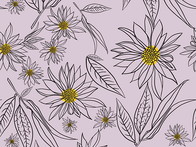 Bouquet Pattern flowers leaves pattern pattern design repeat surface design surface pattern design vector