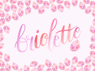 Briolette Digital Wallpaper abstract brush lettering calligraphy geometric lettering pattern pattern design repeat surface design surface pattern design watercolor