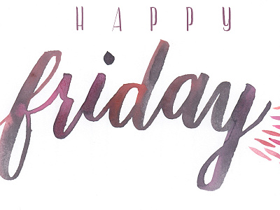 Happy Friday brush calligraphy brush lettering calligraphy hand lettering illustration modern calligraphy quote watercolor