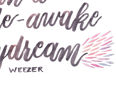 Wide Awake Daydream brush calligraphy brush lettering calligraphy hand lettering illustration modern calligraphy quote watercolor