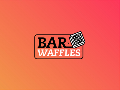 Bar de Waffles brand branding logo