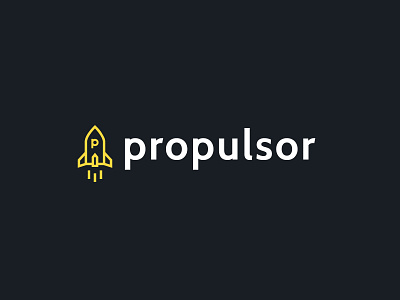 Logo Propulsor app brand brand design branding design launcher logo logotipo logotype software typography