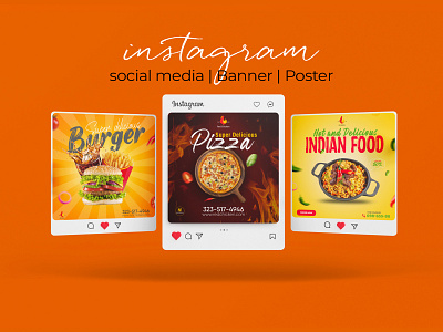 Instagram Post Design banner branding design food instagram marketing post poster social media