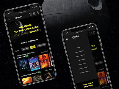 Displate's Star Wars page redesign design displate mobile app mobile app design mobile application star wars ui ux ui